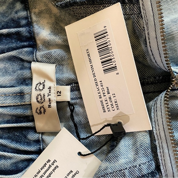 Sea NY Birdie Bleached Denim Shorts size 12 - Picture 2 of 5